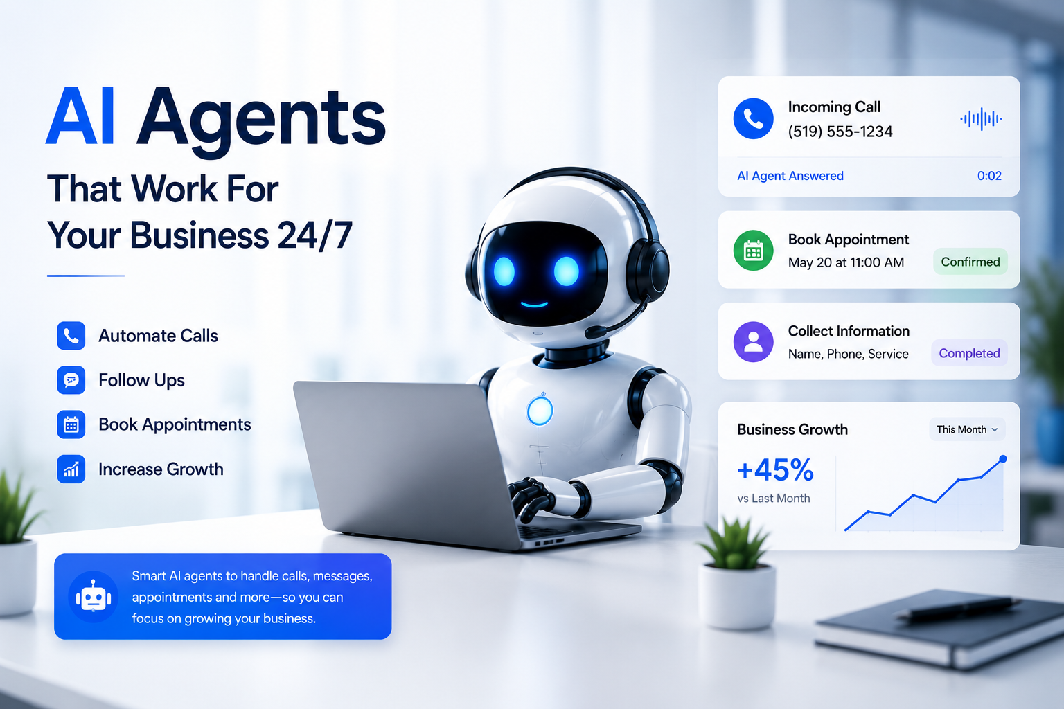 AI agents automation dashboard for local businesses
