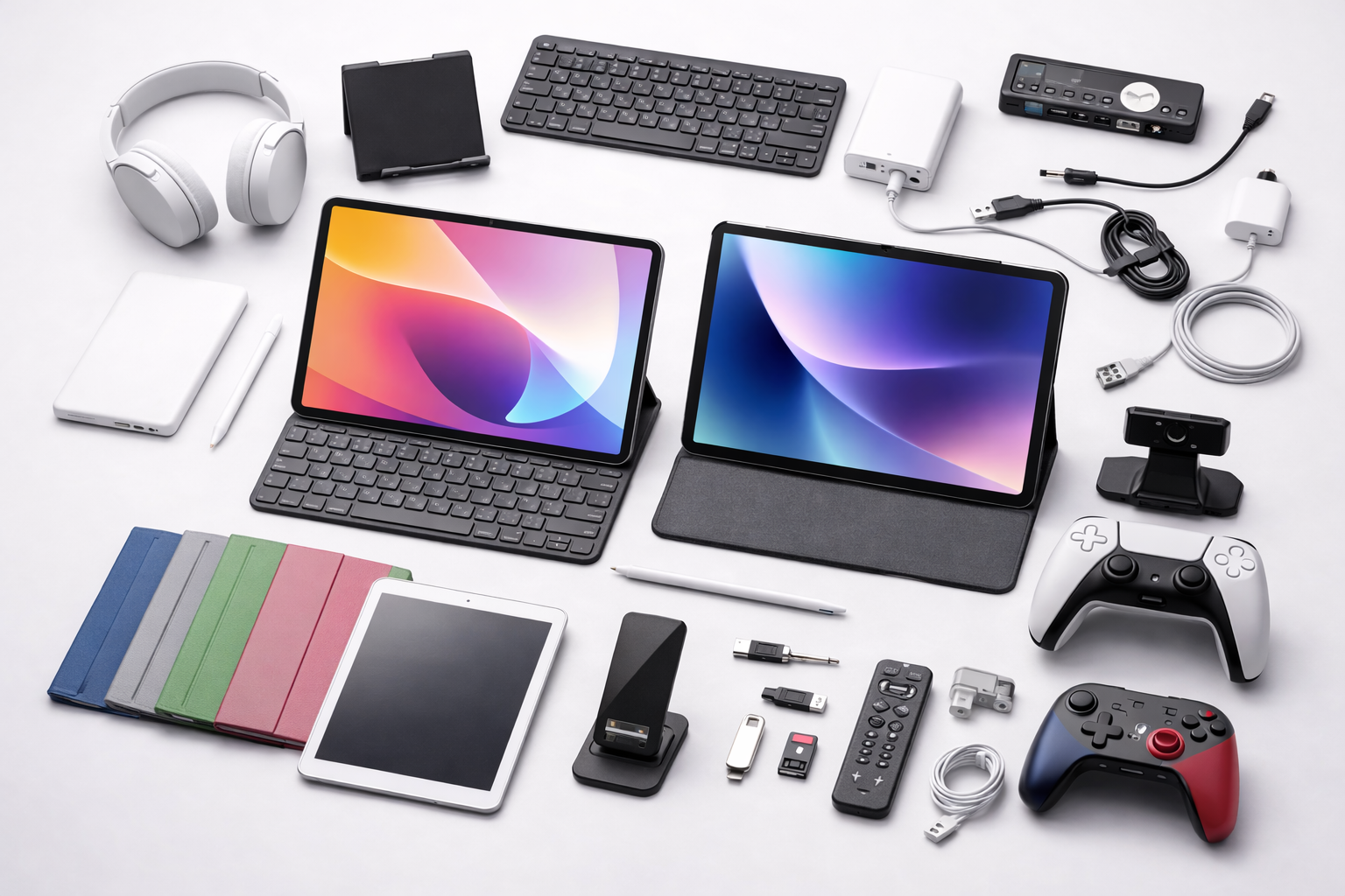 Tablet accessories including covers, stands and stylus options